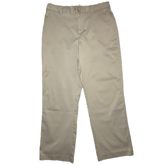 Nike Dri Fit Flat Front Chino Golf Pants Polyester Tan Khaki Men’s Size 34 - Picture 1 of 15